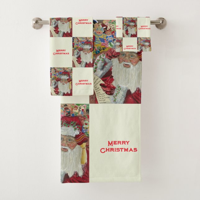Père Noël Classique Blanc Vérifiant Deux Fois les  (En situation)