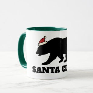 Père Noël Claws drôle ours silhouette tasse à café