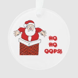 Père Noël coincé dans la cheminée Ho Ho Oups !