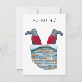 Père Noël coincée dans la carte Chimney