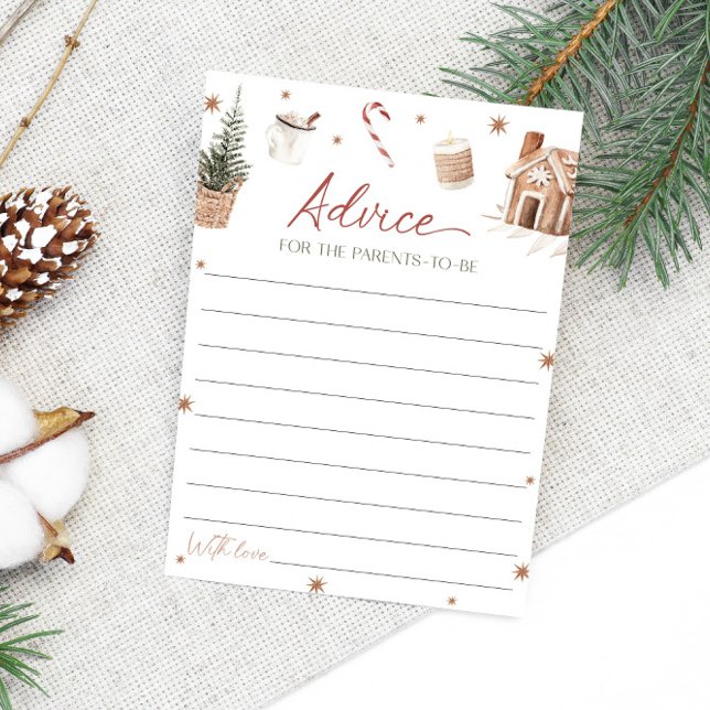 Père Noël Conseil Baby shower Pour La Carte Parent (Créateur téléchargé)