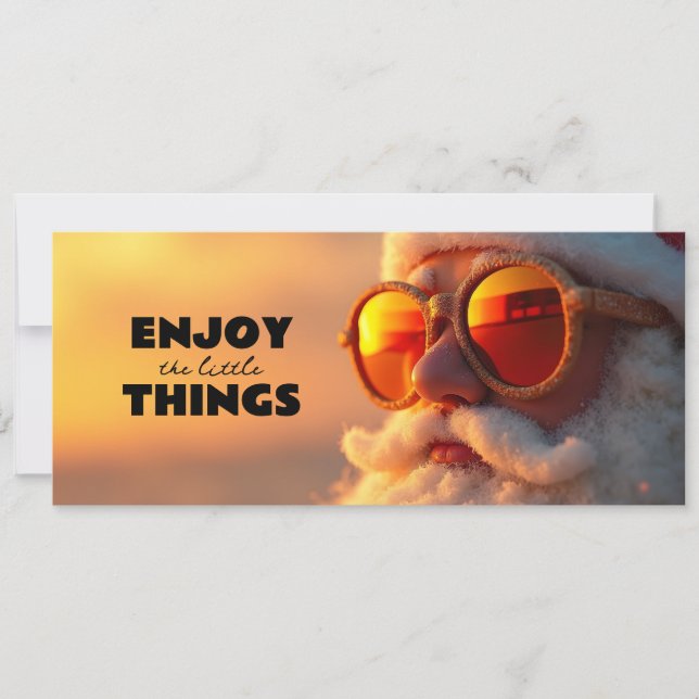 Père noël cool : Carte à QR code surprise (Devant)