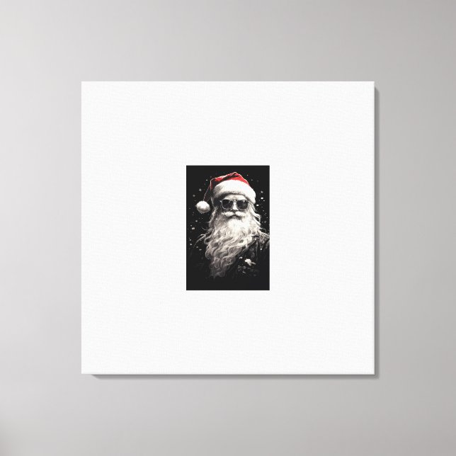 "Père Noël Cool" Impression en toile étirée (Recto)