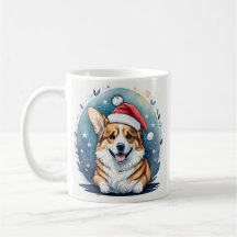 Père Noël Corgi Christmas Mug