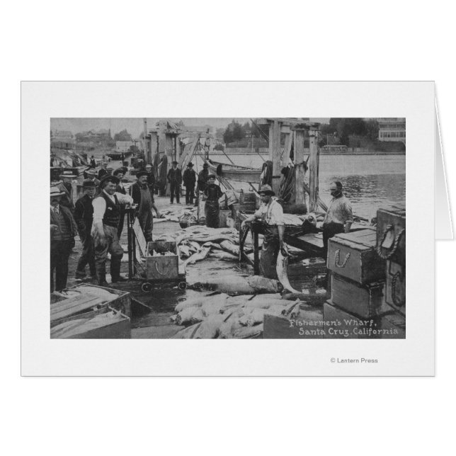 Père Noël Cruz, CA - Scène de quai des pêcheurs (Devant horizontal)