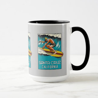 Père Noël Cruz California Vintage Art Surfing Mug