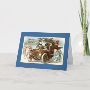 Père Noël dans la carte de Noël antique de carte