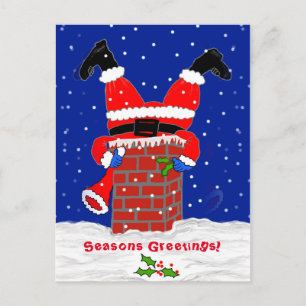 père Noël dans la carte postale de Chimney