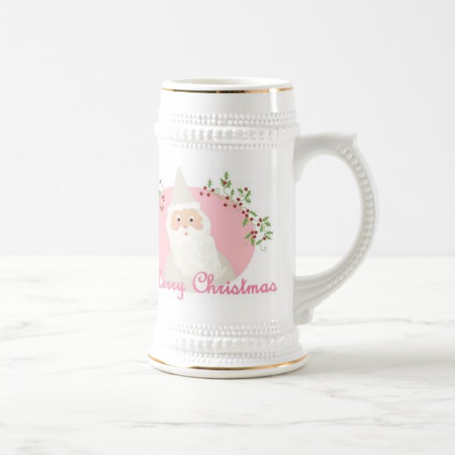 Père Noël dans la tasse rose de Noël (Droite)
