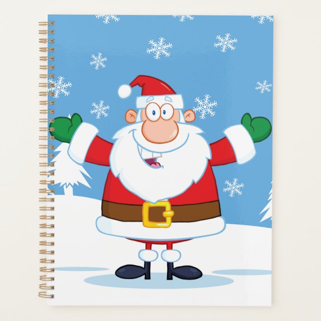 Père Noël dans une scène hivernale enneigée (Devant)
