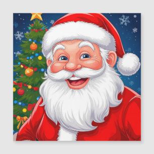 Père Noël de Noël souriant au chapeau rouge