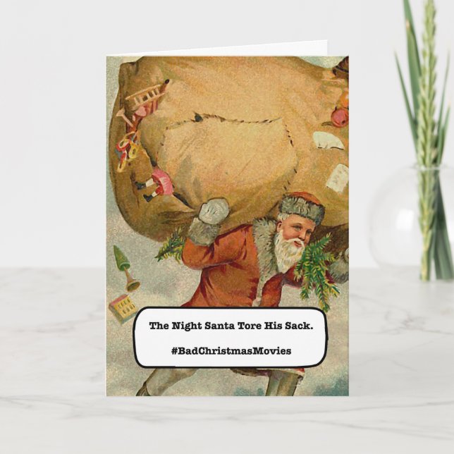 Père Noël De Nuit A Déchiré Sa Carte De Noël De Sa (Devant)