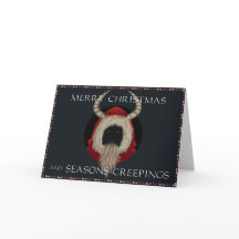 Père Noël déplaisant ou carte de Noël de Krampus