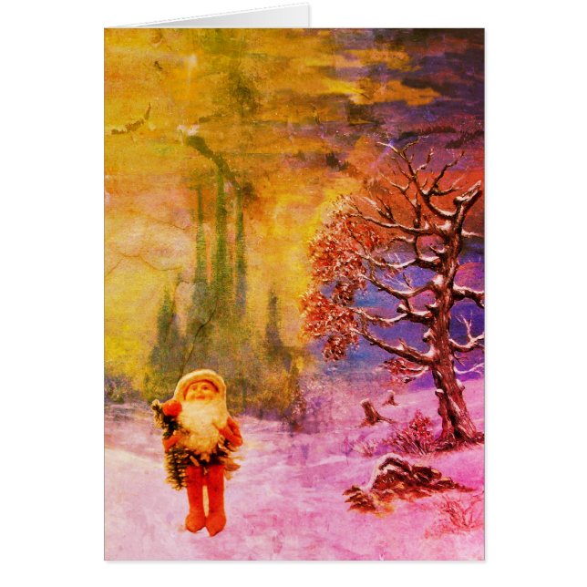 PÈRE NOËL DES GNOMES Salutation de Noël d'hiver (Devant)