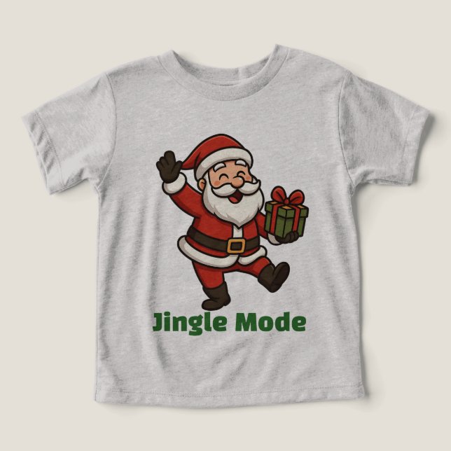Père Noël dessin animé dansant joyeusement (Design Recto)