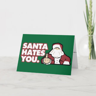 Père Noël déteste votre carte de voeux