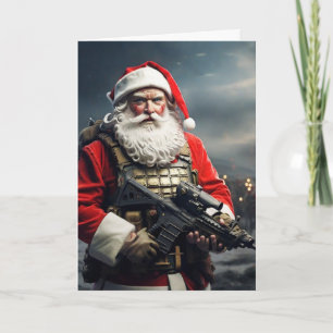Père Noël Deuxième Amendement Carte de Noël Conser