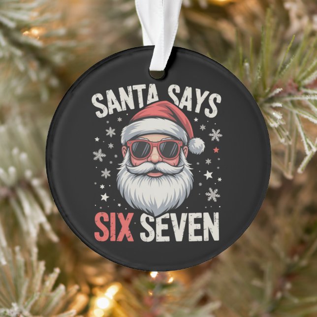 Père Noël drôle dit six sept Noël 67 Meme Xmas  (Arbre)
