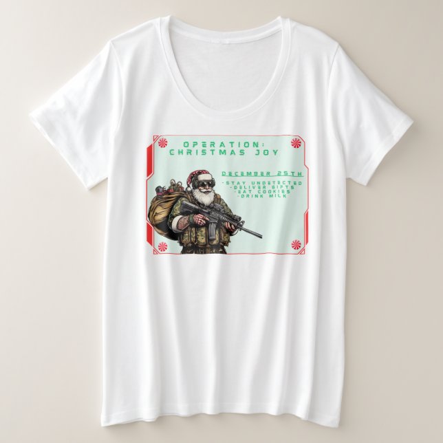 Père Noël drôle militaire/Noël (Design devant)