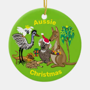 Père Noël en Australie Ornement céramique