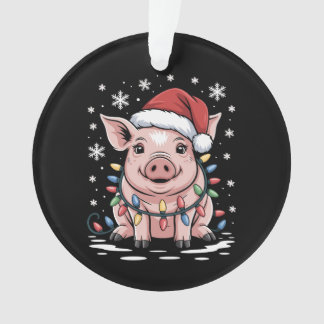 Père Noël en forme de cochon de Noël Chapeau Lumiè