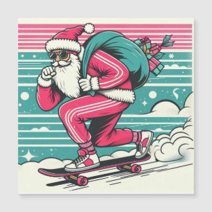 Père Noël en skateboard
