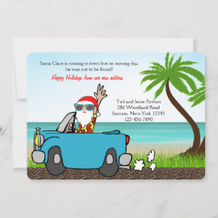 père Noël en vacances Faire-part mobile