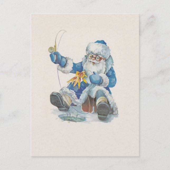 Père Noël est partie pêche - Carte postale / Invit (Devant)
