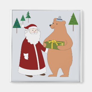Père Noël et aimant à ours