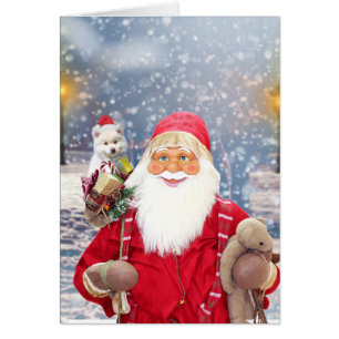 Père Noël et cadeaux de Noël Chien Esquimau Améric