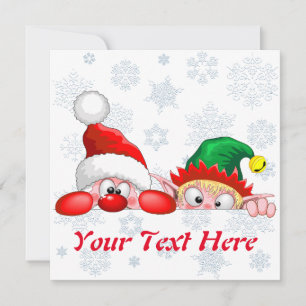 Père Noël et Elf Cute et drôle Caractères Pékin