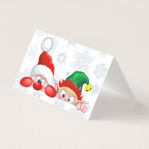 Père Noël et Elfe Mignon et drôle de dessin animé