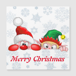 Père Noël et Elfe Mignons et drôles Personnages qu