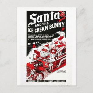 PÈRE NOËL ET LA CARTE POSTALE GLACE CREAM BUNNY