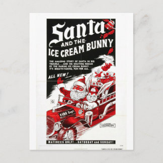 PÈRE NOËL ET LA CARTE POSTALE GLACE CREAM BUNNY