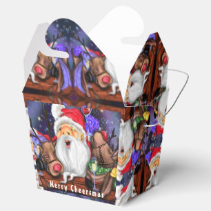Père Noël et Rennes Drôle Ballotins de Noël