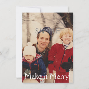 Père Noël et Rudolf carte photo