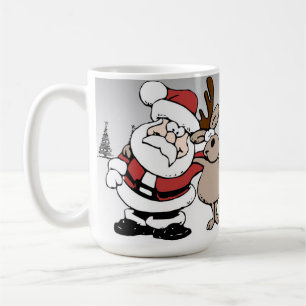 Père Noël et Rudolph la tasse flairée rouge de