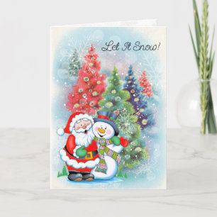 Père Noël et Snowman personnalisent la carte de No