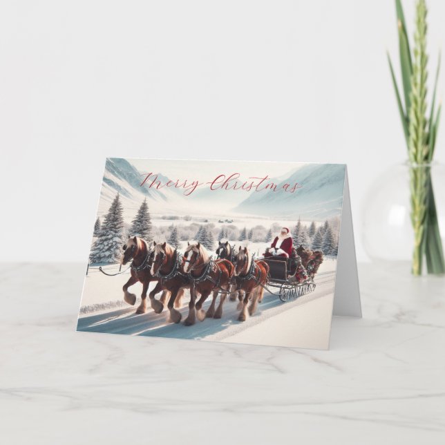 Père Noël et son équipe sont sur la route Carte de (Devant)