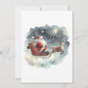 Père Noël et son traîneau dans la carte Sky Flat d