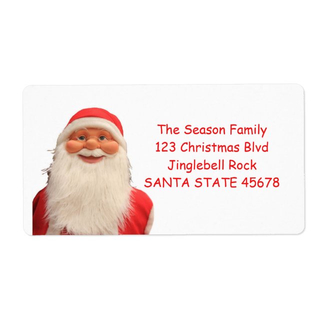 Père Noël étiquette de Noël (Devant)