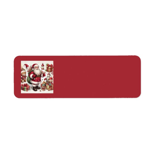 Père Noël Étiquettes de adresse (Devant)