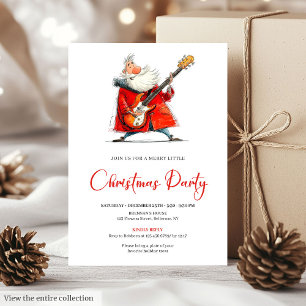 Père Noël excentrique Invitation drôle de Noël au