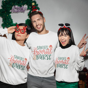 Père Noël Favori infirmière sweatshirt de Noël