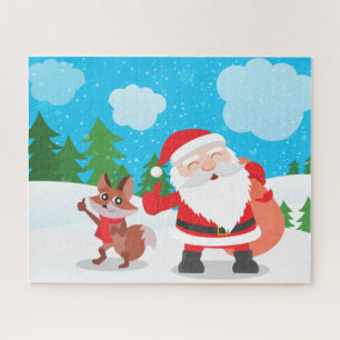 Père Noël & Fox Christmas Snow Puzzle