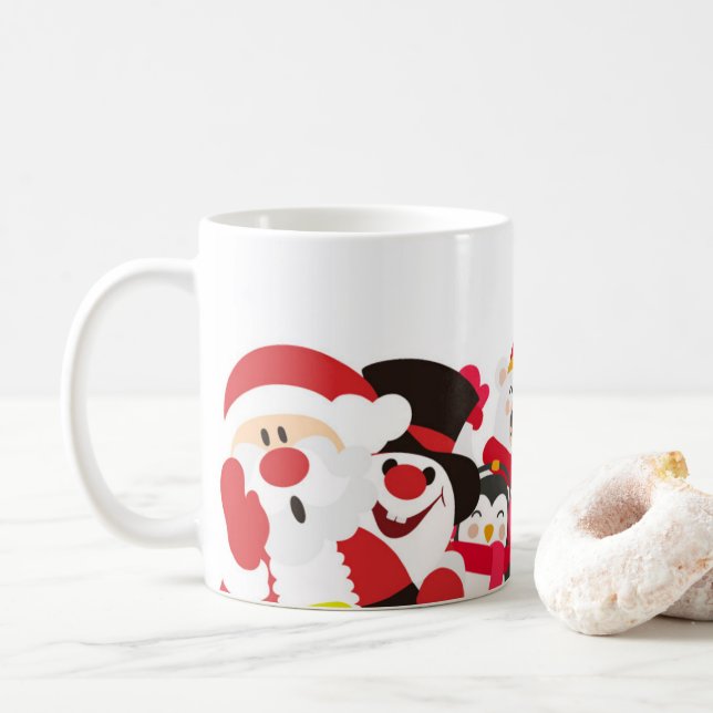 Père Noël & Friends Christmas Mug (Avec donut)