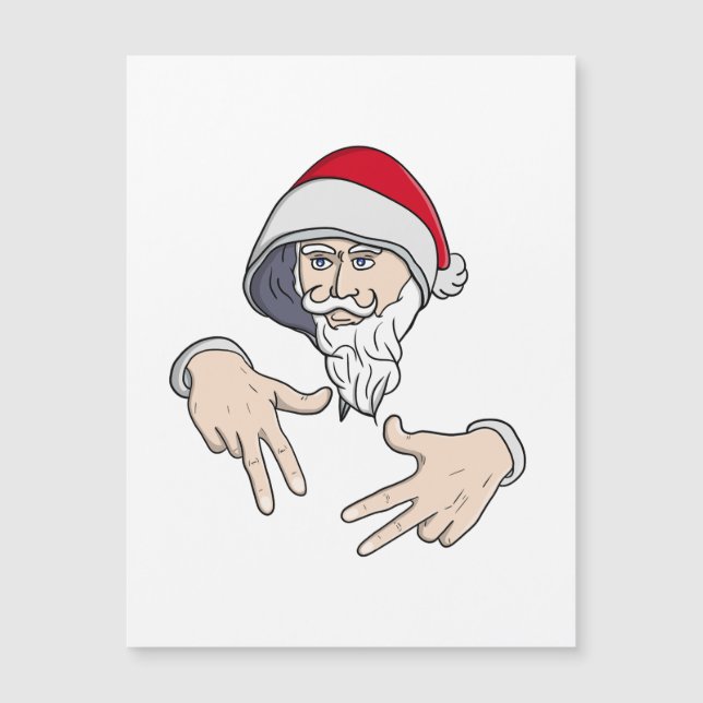 Père Noël Gangsta Hip Hop à la main Rap (Devant)