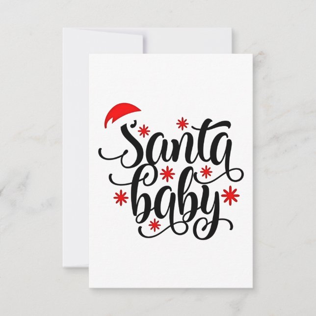 Père Noël Grossesse bébé Faire-part Noël Père Noël (Devant)