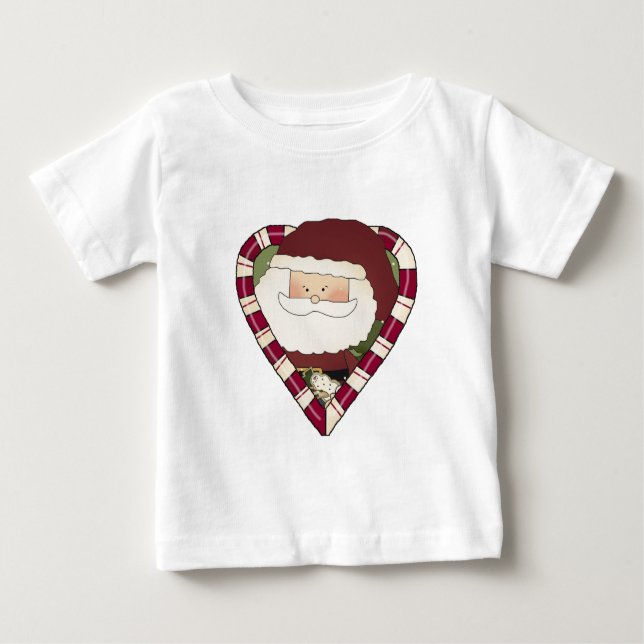 Père Noël Heart Holiday Tshirts et cadeaux (Devant)